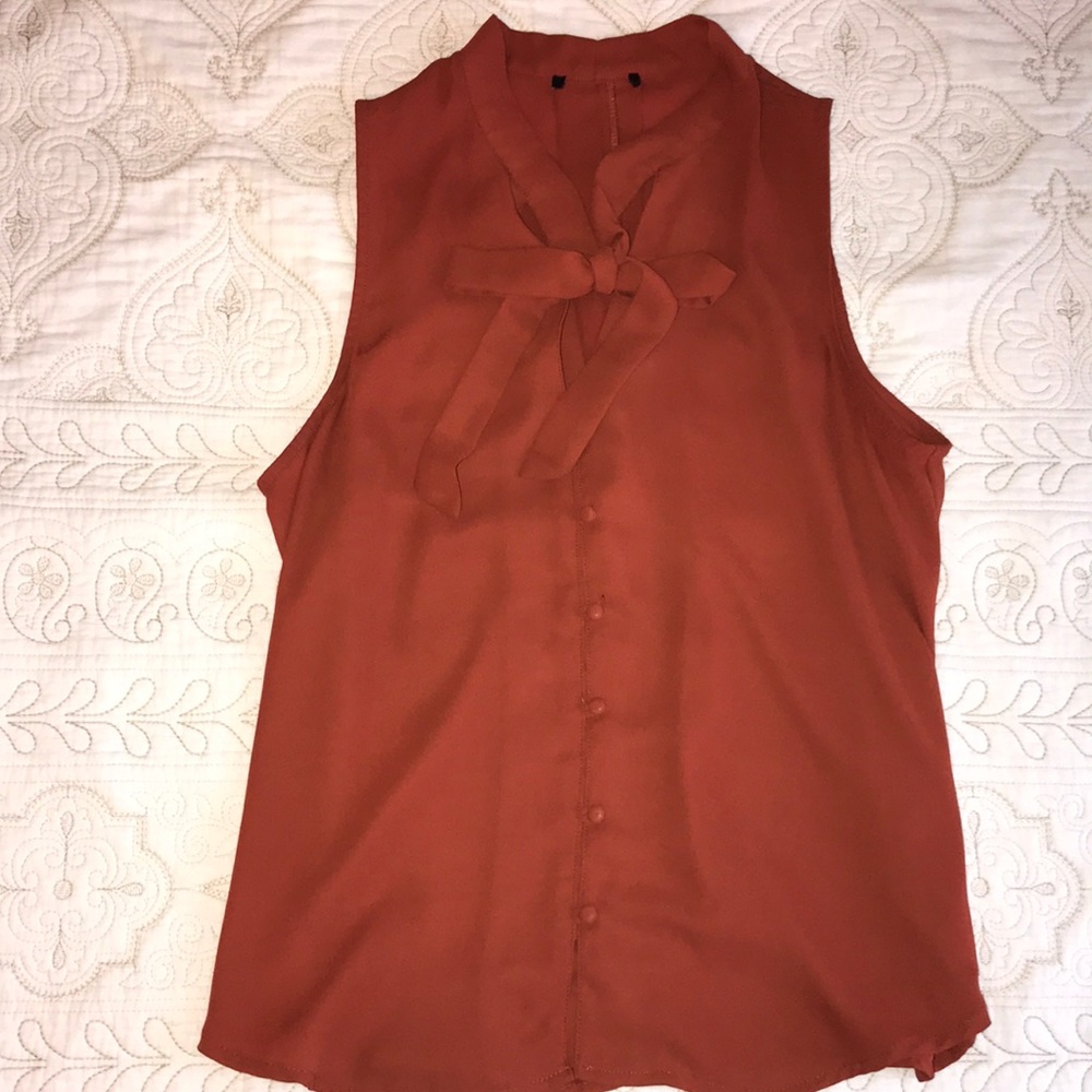 Dressy Orange Tank Top